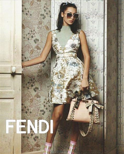 bella hadid fendi ss17|Gigi and Bella Hadid Star in Fendi Spring 2017 Ads.